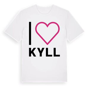 Jag älskar Kyll t-shirt stort tryck – ekologisk bomull t-shirt från Pinshirt