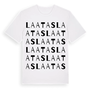 Laatas ordlek t-shirt – ekologisk bomull t-shirt från Pinshirt