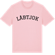Pink Cotton t-shirt med Lábtjok böjd t-shirt
