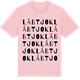 Pink Cotton t-shirt med Lábtjok ordlek t-shirt