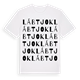 White t-shirt med Lábtjok ordlek t-shirt