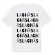 White t-shirt med Lagnäs ordlek t-shirt