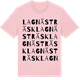 Pink Cotton t-shirt med Lagnästräsk ordlek t-shirt