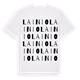 White t-shirt med Lainio ordlek t-shirt