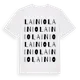 White t-shirt med Lainio ordlek t-shirt