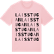 Pink Cotton t-shirt med Laisstugan ordlek t-shirt