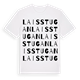 White t-shirt med Laisstugan ordlek t-shirt