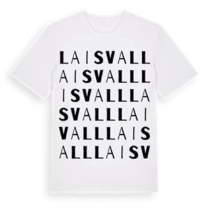 Laisvall ordlek t-shirt – ekologisk bomull t-shirt från Pinshirt
