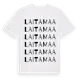 White t-shirt med Laitamaa ordlek t-shirt