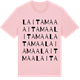 Pink Cotton t-shirt med Laitamaa ordlek t-shirt