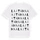 White t-shirt med Laitamaa ordlek t-shirt