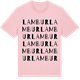 Pink Cotton t-shirt med Lambur ordlek t-shirt