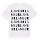 White t-shirt med Lambur ordlek t-shirt