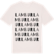 Vintage White t-shirt med Lambur ordlek t-shirt
