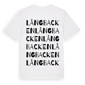 Långbacken ordlek t-shirt – ekologisk bomull t-shirt från Pinshirt