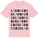 Pink Cotton t-shirt med Långheden ordlek t-shirt