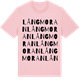 Pink Cotton t-shirt med Långmoran ordlek t-shirt