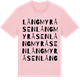 Pink Cotton t-shirt med Långmyråsen ordlek t-shirt