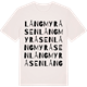 Vintage White t-shirt med Långmyråsen ordlek t-shirt