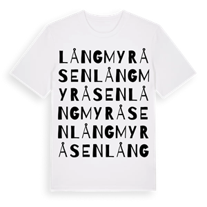 Långmyråsen ordlek t-shirt – ekologisk bomull t-shirt från Pinshirt