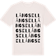 Vintage White t-shirt med Långsel ordlek t-shirt
