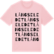 Pink Cotton t-shirt med Långseledet ordlek t-shirt