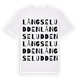 White t-shirt med Långseludden ordlek t-shirt