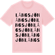 Pink Cotton t-shirt med Långsjön ordlek t-shirt