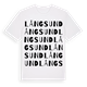 White t-shirt med Långsund ordlek t-shirt