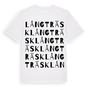 Långträsk ordlek t-shirt – ekologisk bomull t-shirt från Pinshirt