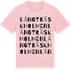 Pink Cotton t-shirt med Långträskholmen ordlek t-shirt