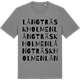 Mid Heather Gray t-shirt med Långträskholmen ordlek t-shirt