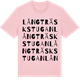 Pink Cotton t-shirt med Långträskstugan ordlek t-shirt