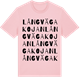 Pink Cotton t-shirt med Långvägakojan ordlek t-shirt