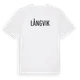 White t-shirt med Långvik i Sverige t-shirt