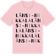 Pink Cotton t-shirt med Länsi-Nikkala ordlek t-shirt