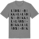 Mid Heather Gray t-shirt med Länsi-Nikkala ordlek t-shirt