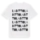 White t-shirt med Lantto ordlek t-shirt