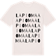 Vintage White t-shirt med Lapiomaa ordlek t-shirt