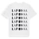 White t-shirt med Lapiomaa ordlek t-shirt