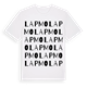 White t-shirt med Lapmo ordlek t-shirt