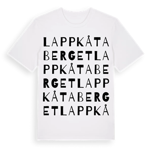 Lappkåtaberget ordlek t-shirt – ekologisk bomull t-shirt från Pinshirt