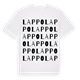 White t-shirt med Lappo ordlek t-shirt