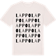 Vintage White t-shirt med Lappo ordlek t-shirt