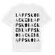 White t-shirt med Lappskobacken ordlek t-shirt