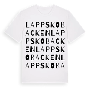 Lappskobacken ordlek t-shirt – ekologisk bomull t-shirt från Pinshirt