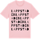 Pink Cotton t-shirt med Lappstaden ordlek t-shirt