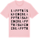 Pink Cotton t-shirt med Lappträskheden ordlek t-shirt