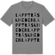 Mid Heather Gray t-shirt med Lappträskheden ordlek t-shirt