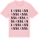 Pink Cotton t-shirt med Lass ordlek t-shirt